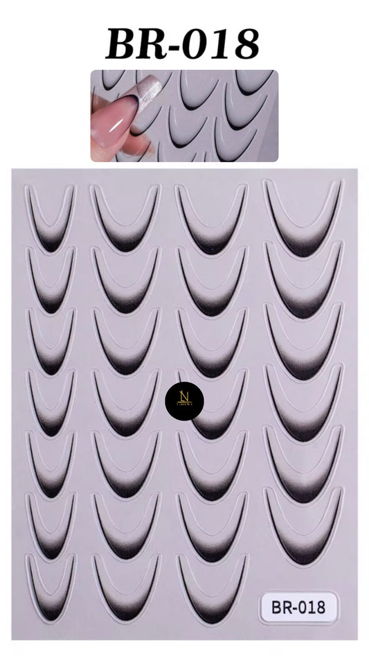 BLACK OMBRÉ FRENCHIES #18