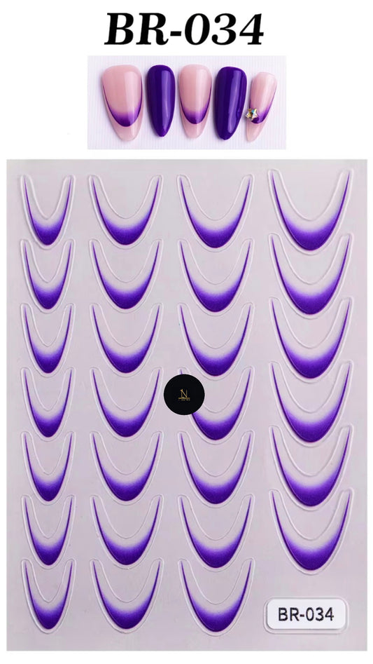 PURPLE OMBRÉ FRENCHIES #34