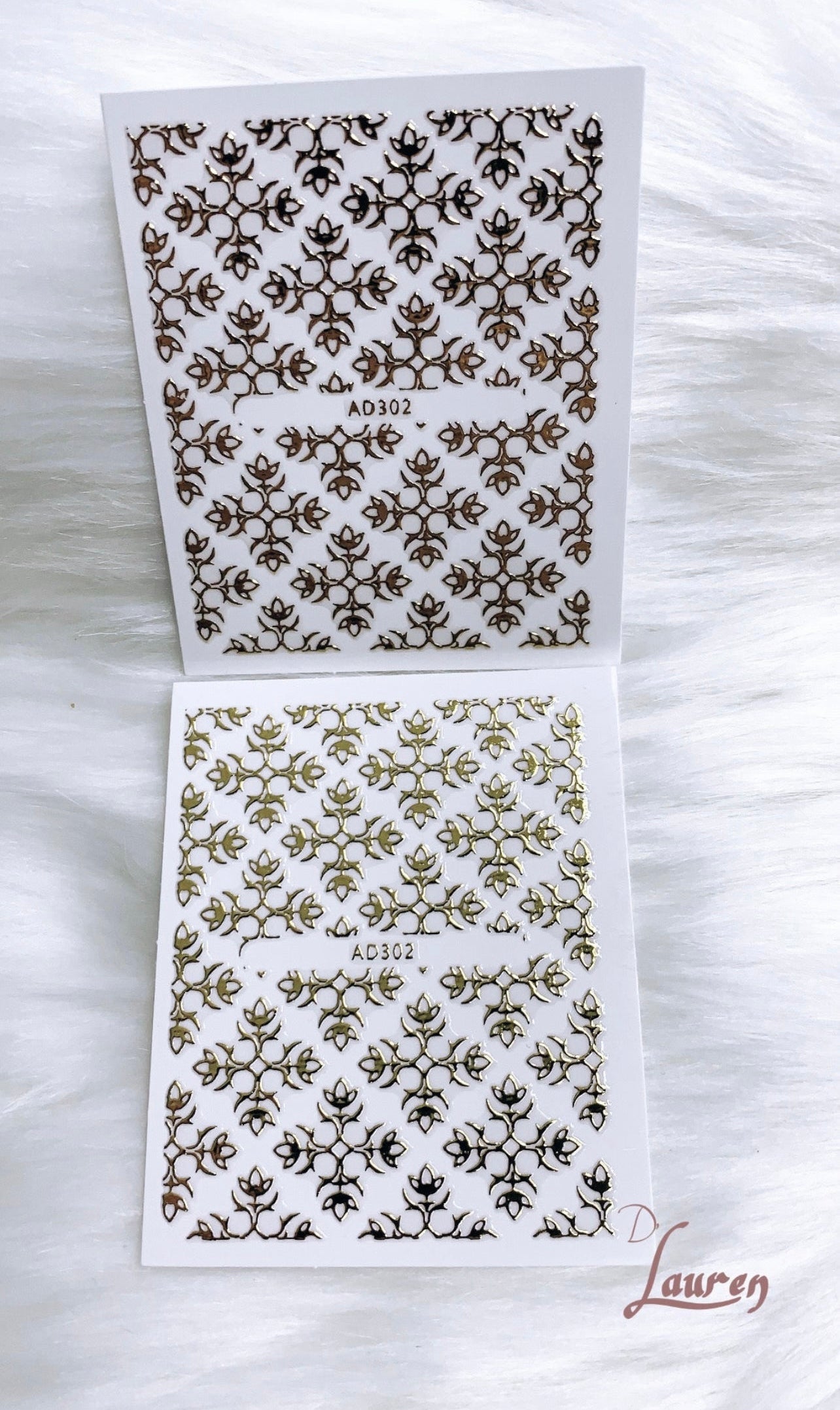 Adhesivos 2D dorados AD302