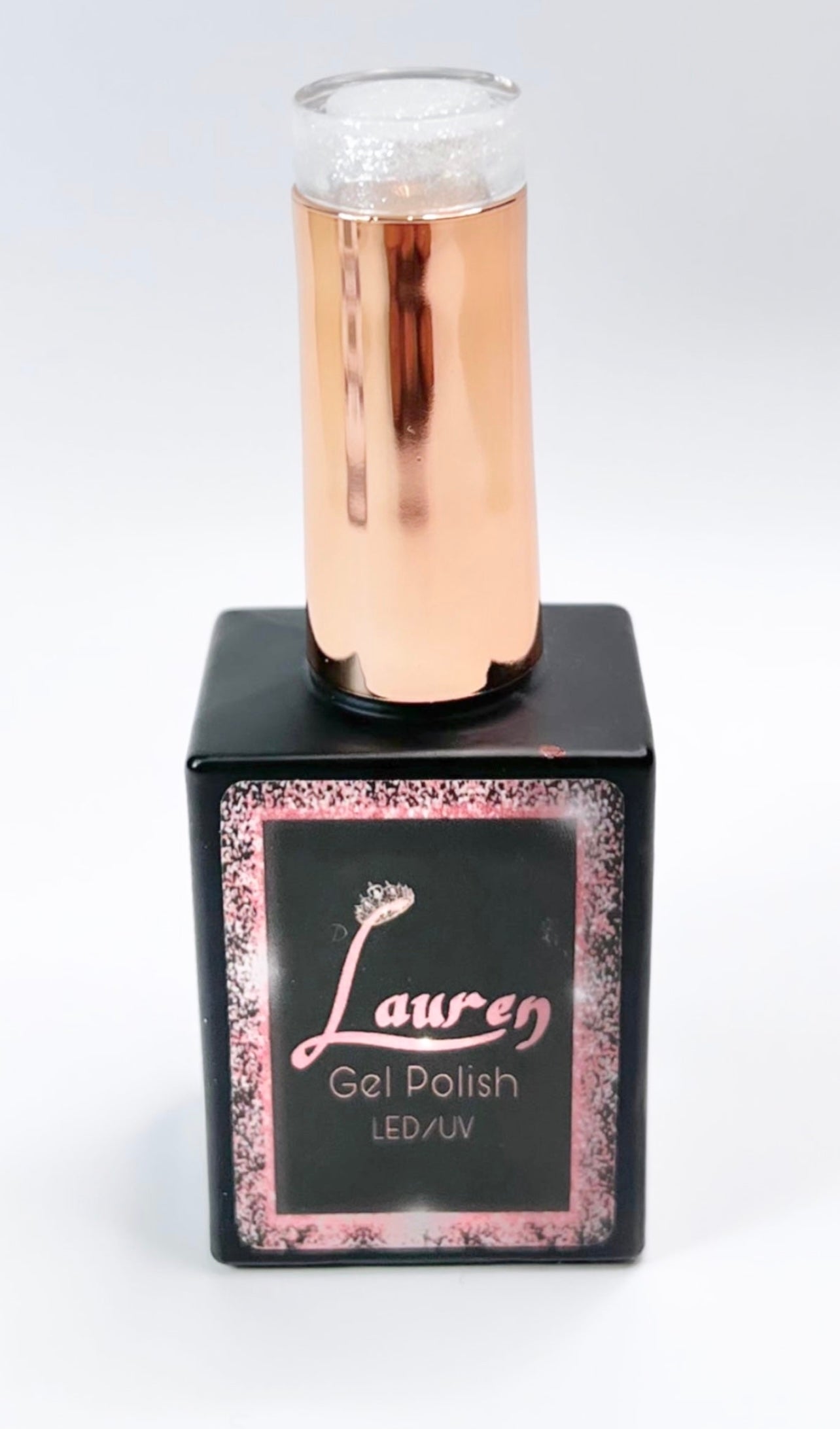 Esmalte en gel n.º 901 con purpurina blanca escarchada