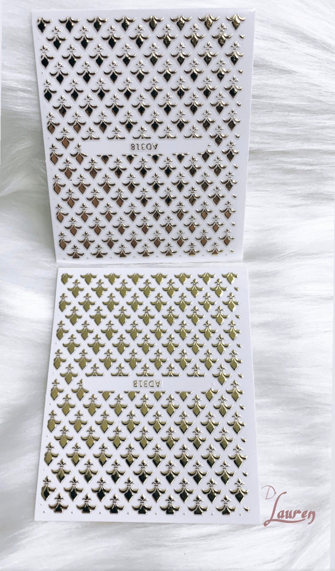 Adhesivos 2D dorados AD318