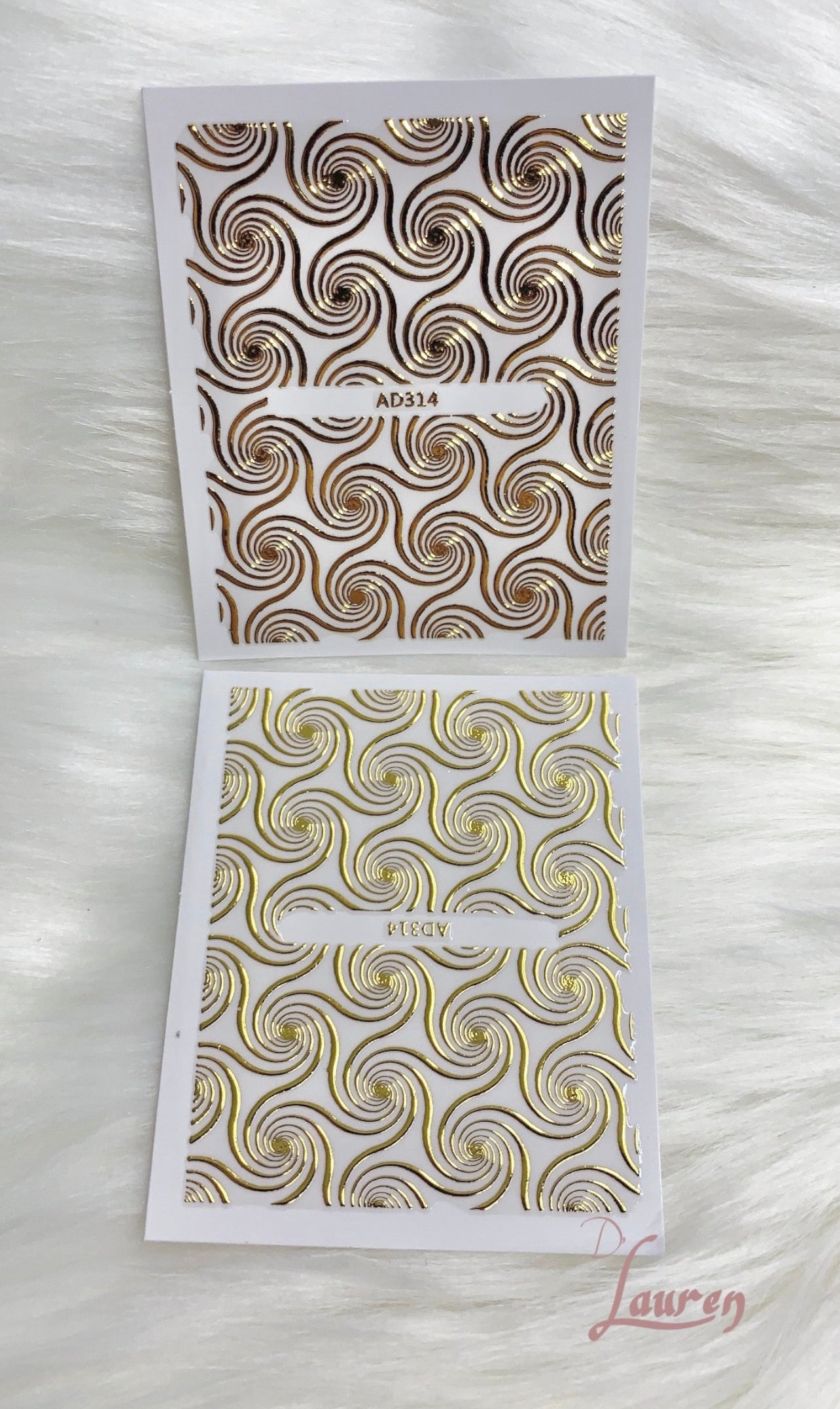 Adhesivos 2D dorados AD314