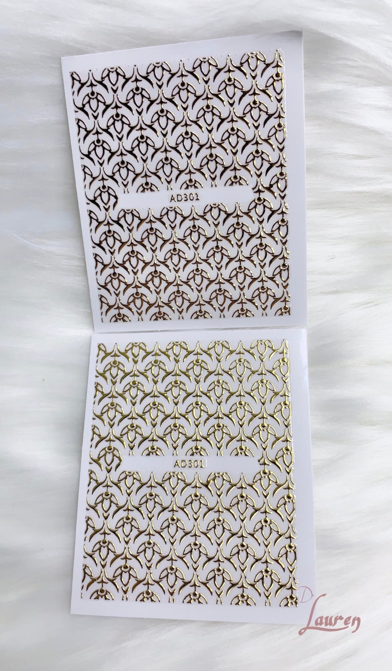 Adhesivos 2D dorados AD301