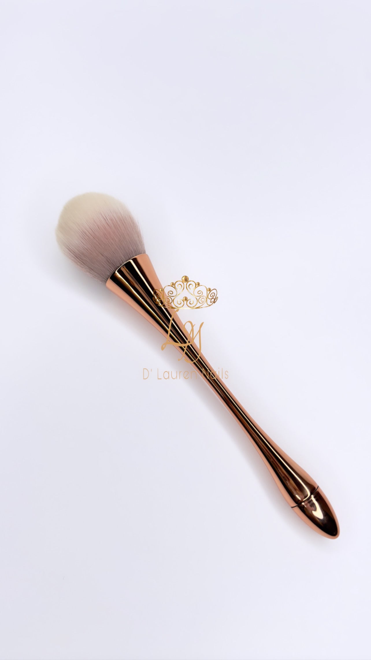 Plumero de mano de oro rosa "Mango grande"