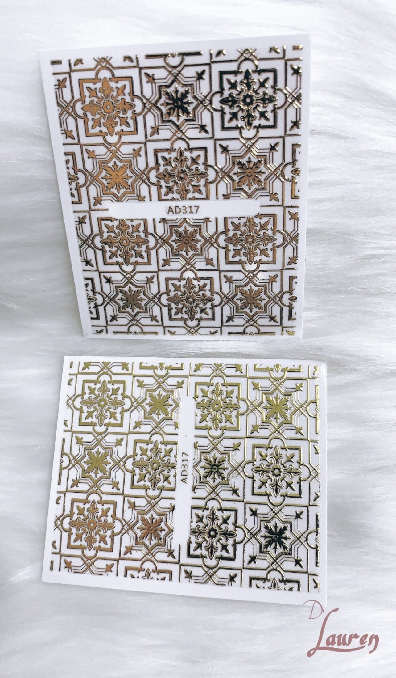 Adhesivos 2D dorados AD317