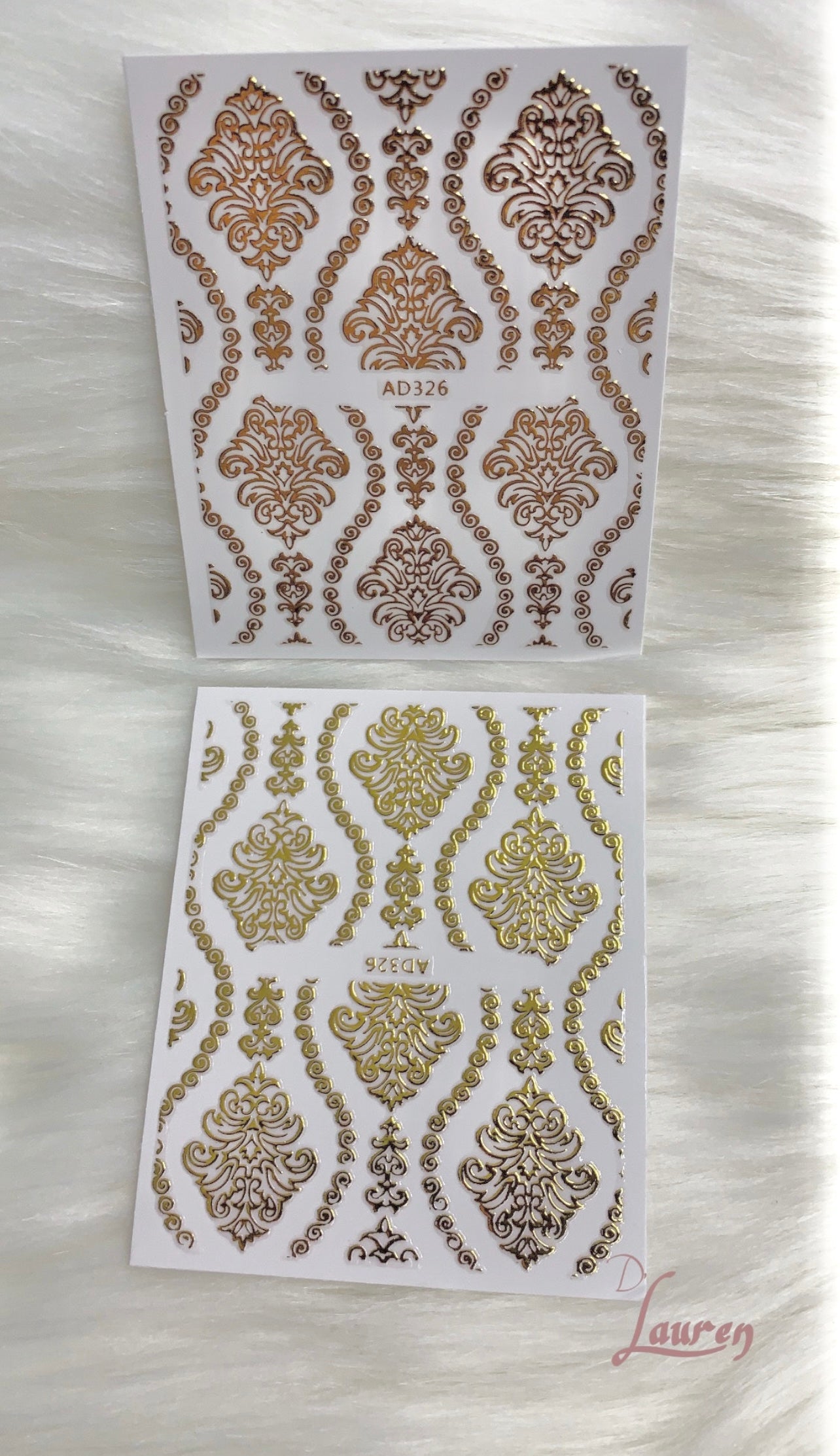 Adhesivos 2D dorados AD326