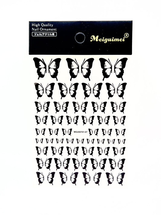 Black Butterfly Decals #07