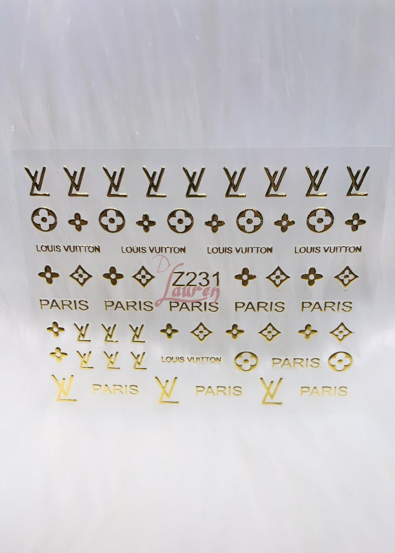 LV Silver & Gold Decals #Z231