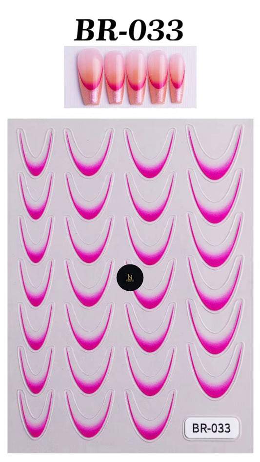 FUCHSIA OMBRÉ FRENCHIES #33