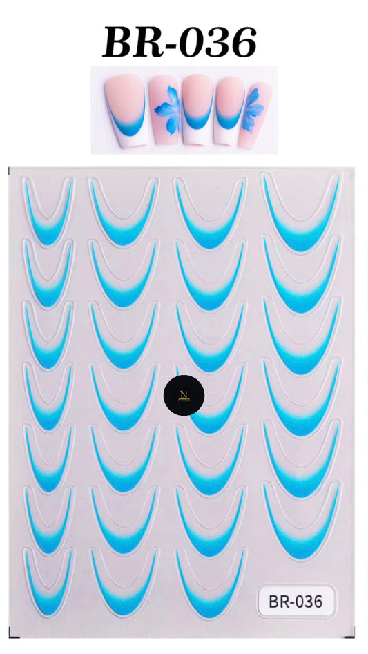 BLUE OMBRÉ FRENCHIES #36