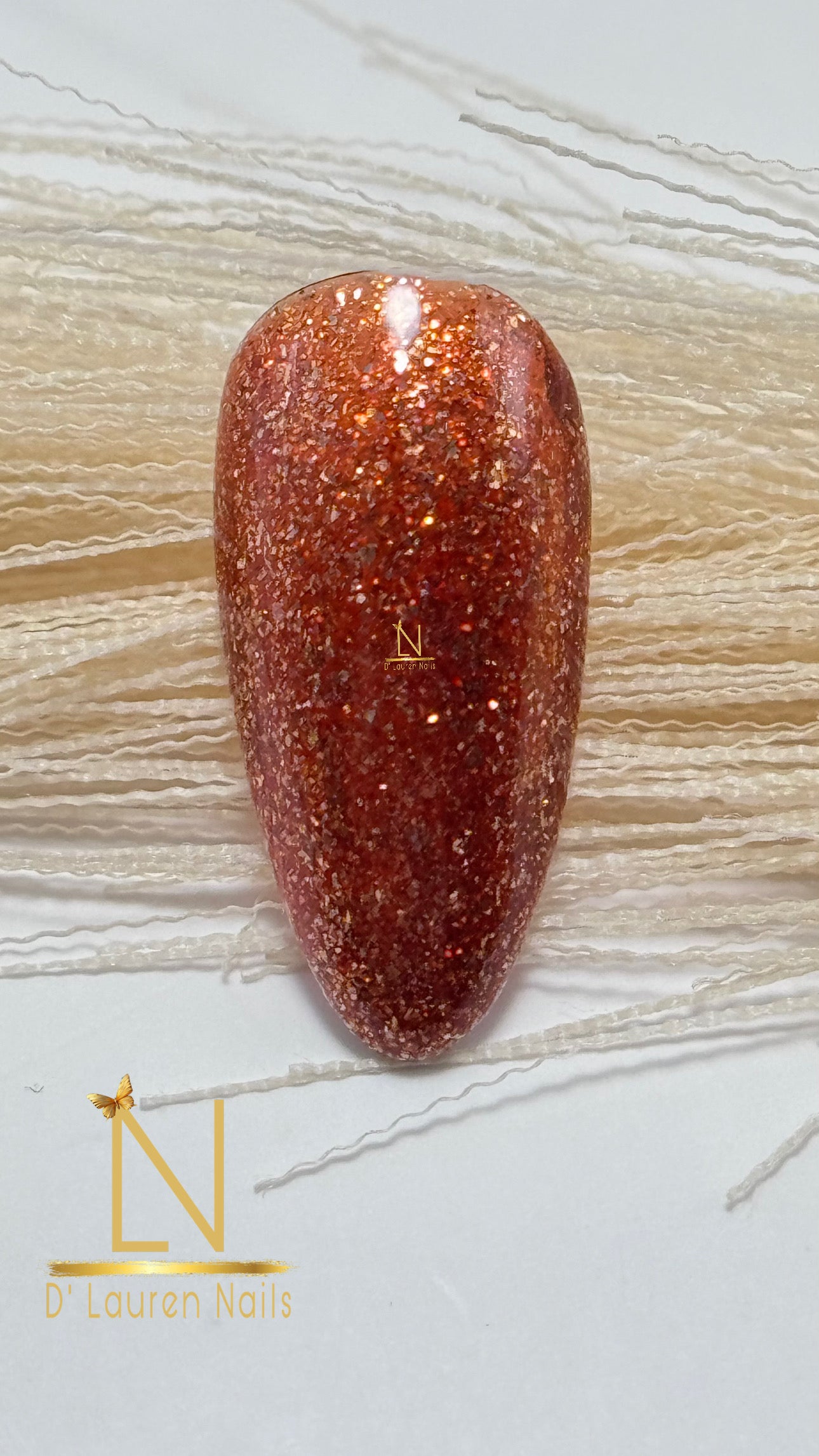 COPPER GLITTERED GEL POLISH