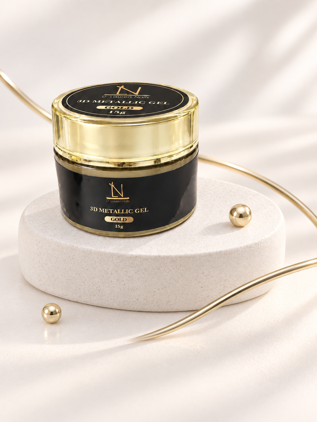 Metallic Golden 3D Gel