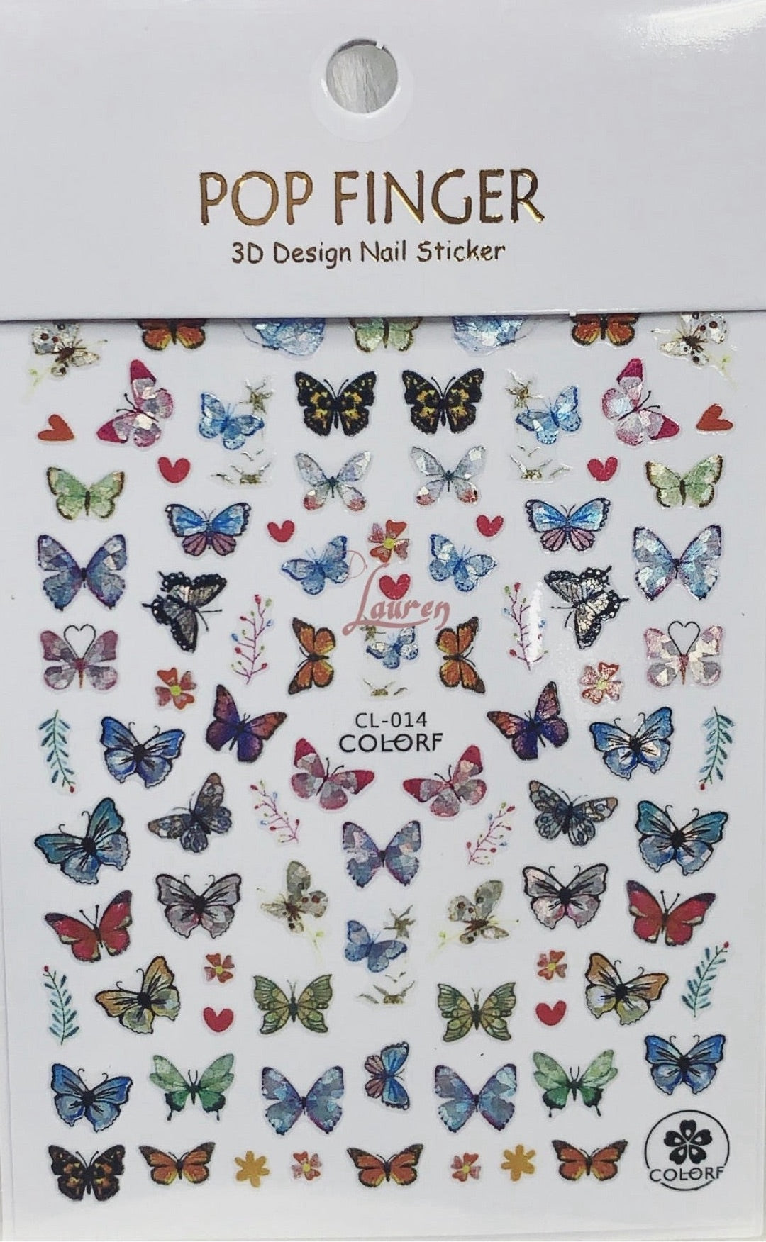 Porcelain Butterfly Stickers #14