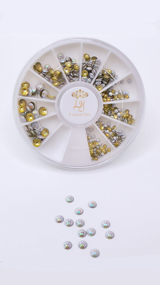 Opalescent half pearls Wheel