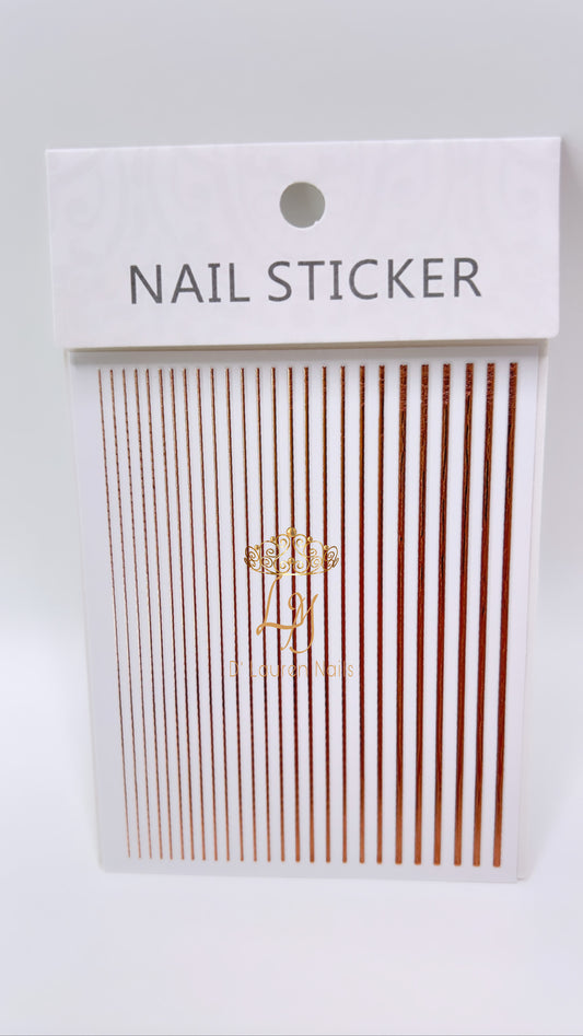 Rose Gold Decals Stripes