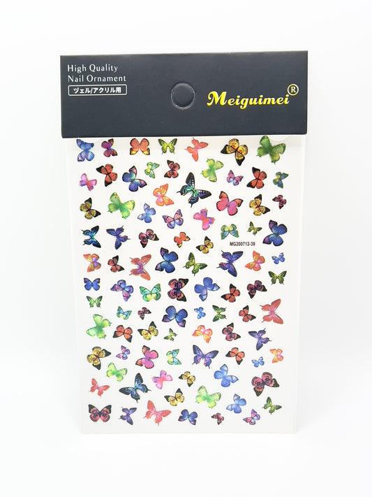 Holographic Butterfly Decals #39